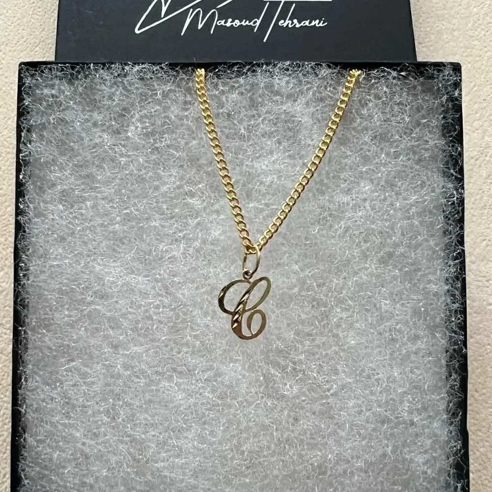 14k Real Gold Initial 